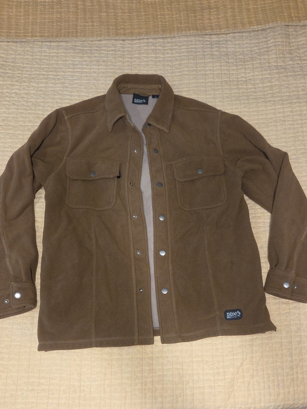 DDX Dri-Duck Brown Men's Button-Front Fleece Jacket